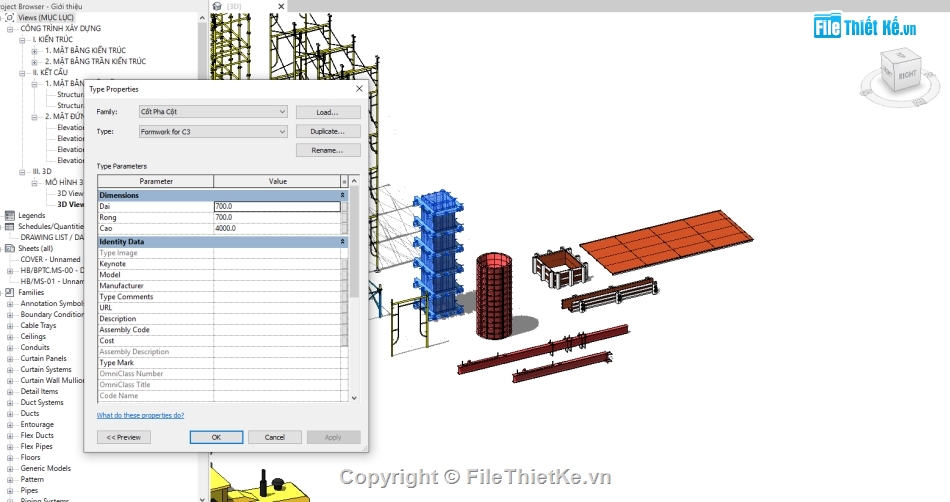 Family revit biện pháp thi công,family thi cong,tổng hợp biện pháp thi công,biện pháp thi công nhà,revit biện pháp thi công